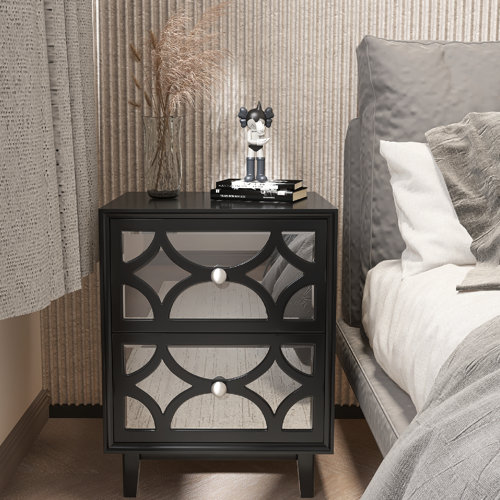 Willa Arlo Interiors Cambra Modern Contemporary Nightstand, 2Drawer
